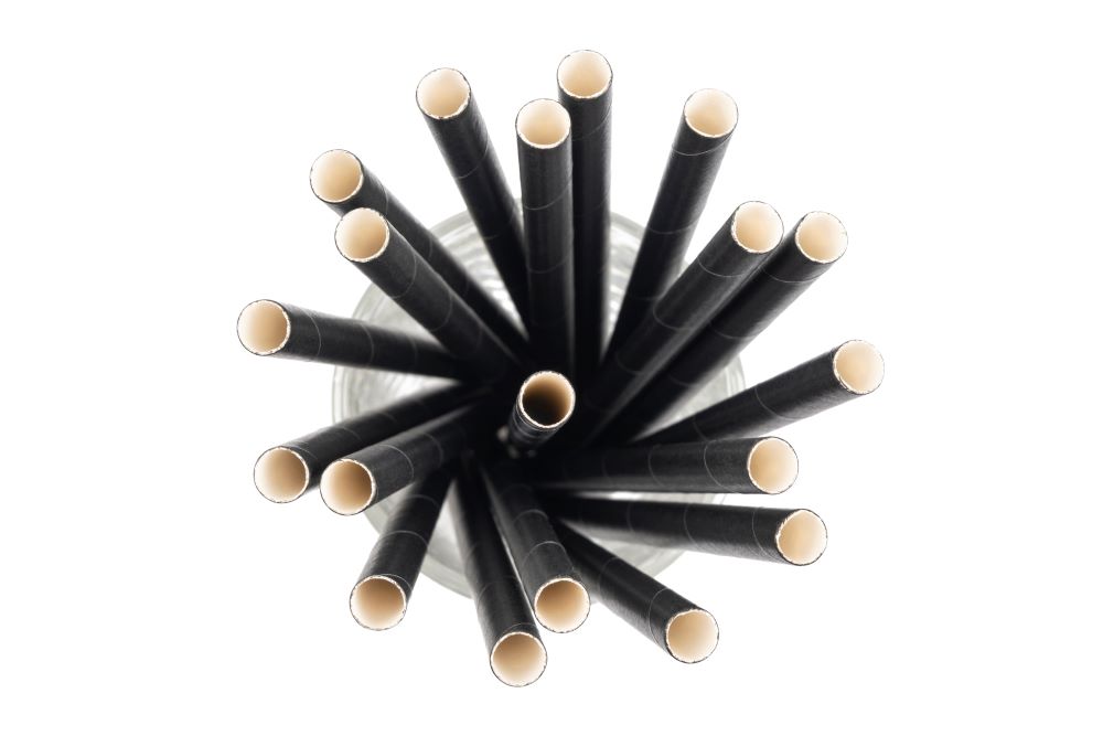 Black Paper Cocktail Straws Box of 250