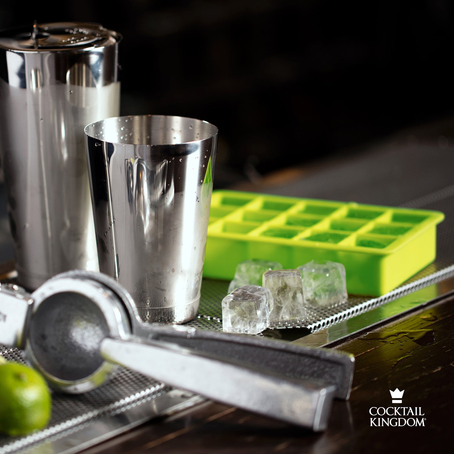 1.25in Square Ice Cube Tray - Green