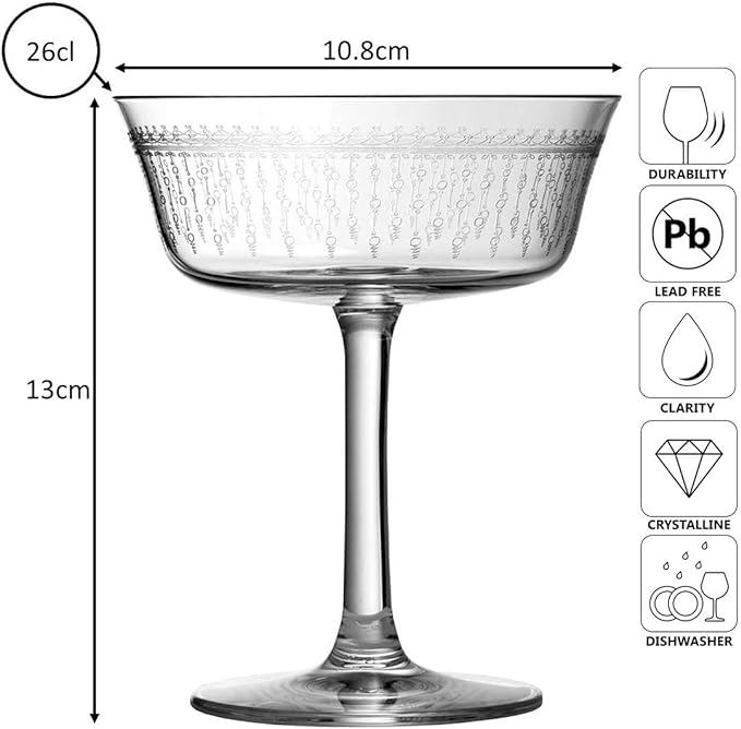 1920 Fizzio Champagne Glass Coupe 26cl