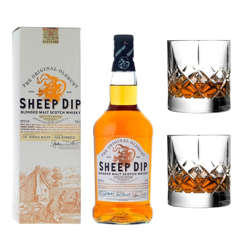 Sheep Dip Blended Malt Whisky and Glass Bundle